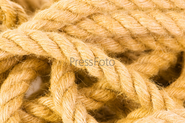 Close up of hemp rope