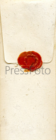 Paper envelope with the wax press