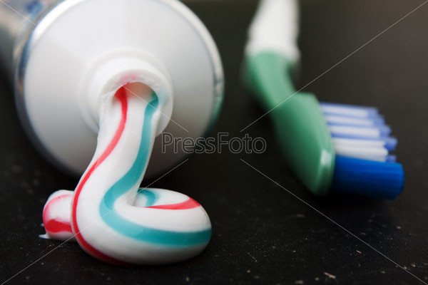 Dental hygiene - teeth healthcare toothpaste tube