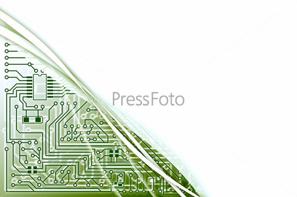 Hi-tech industrial electronic light green abstract background
