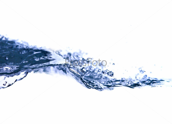 Close-up of water in motion on white background