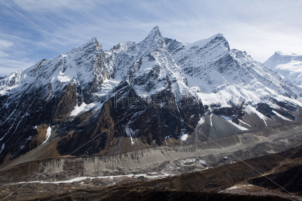 Nepal. Mountain Manaslu vicinities