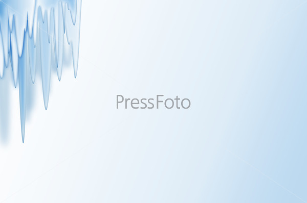 Light blue spring abstract background with icicles