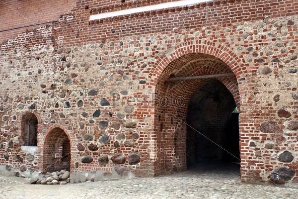 Entrance to the Mir Castle in Belarus