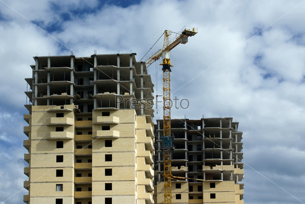 construction of modern residential buildings