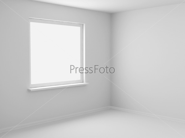 the empty room with window