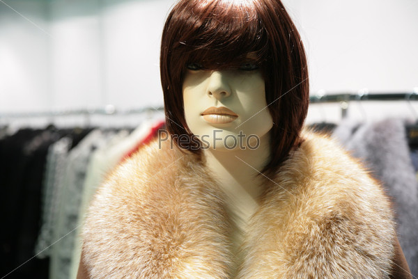 mannequin in fur