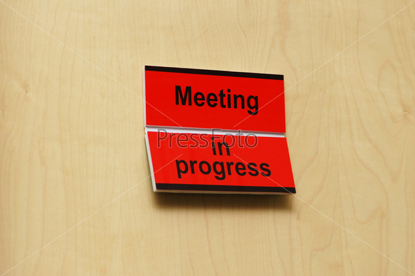Meeting room with label