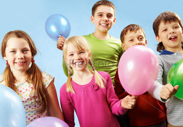 Group of children with balloons