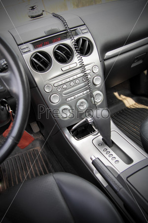 The center console car with automatic gearbox and handbrake