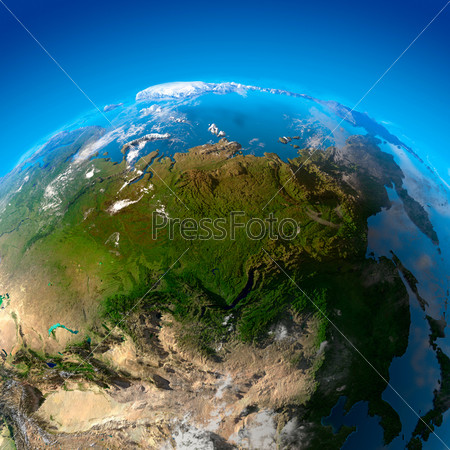 Asia - Russia, Far East, Siberia, China, the view from the satellites
