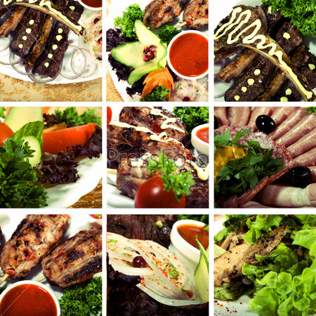 Collection of meat dishes