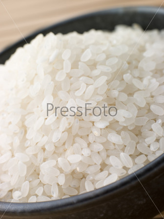 Bowl of Uncooked Sushi Rice