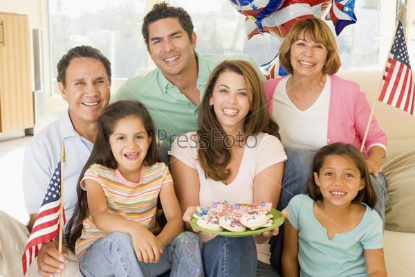 Американская семья в День независимости