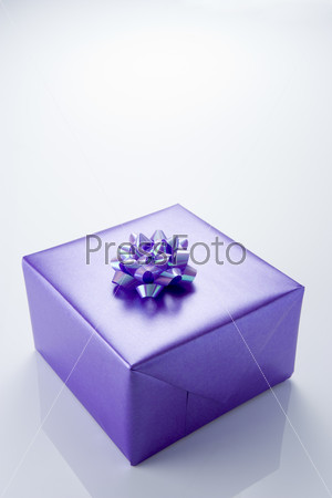 Present Wrapped In Purple Paper