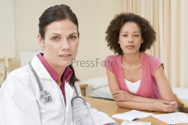 Woman in doctor s office