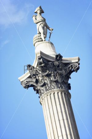 Nelson\'s Column In Trafalgar Square, London, England