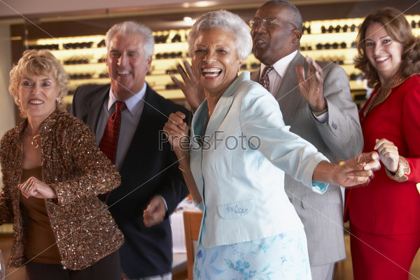 Senior Couples Dancing At A Nightclub