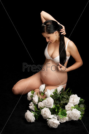 pregnant with roses