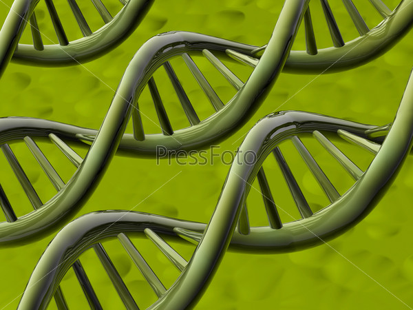 The image of molecules of DNA on an abstract background