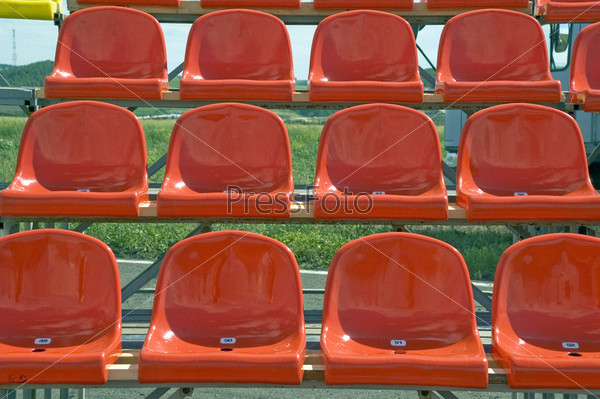 Red seats.