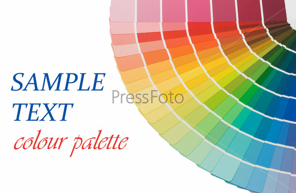 Color guide for selection isolated on white background