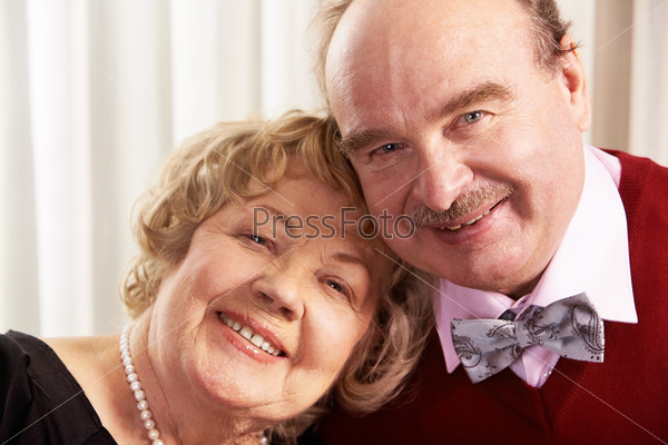 Smiling husband and wife