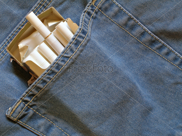 Cigarettes pack within pocket