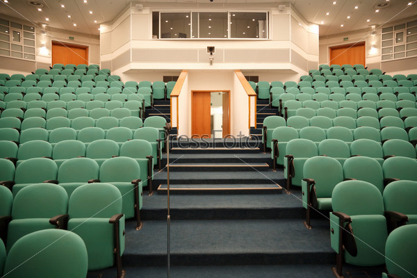 Interior of hall for conferences