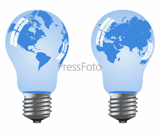 Power saving bulbs - a planet.