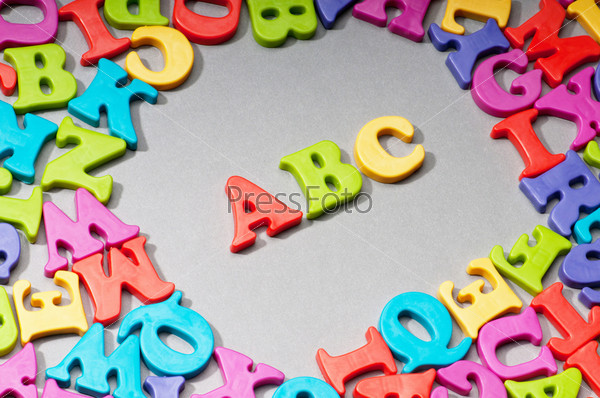 Early education concept with letters