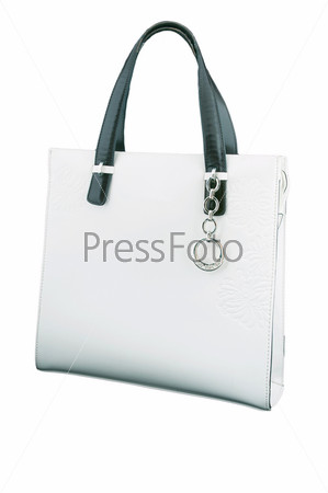 white bag ladies handbag on a white background