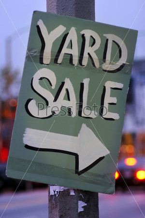 Handmade Yard Sale Sign