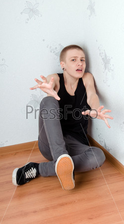 Teen afraid to sit in the corner