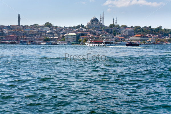 Istanbul view through Golden Horn
