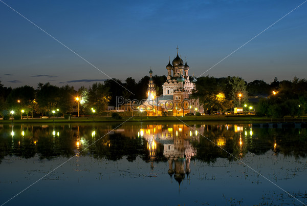 Night Moscow landmark