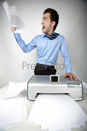 Man with scanner
