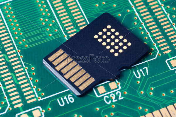 Мини карта памяти SD на микросхеме