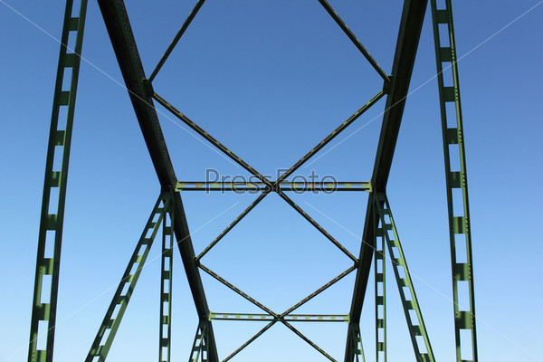 Green metal design of the automobile bridge Green metal design of the automobile bridge