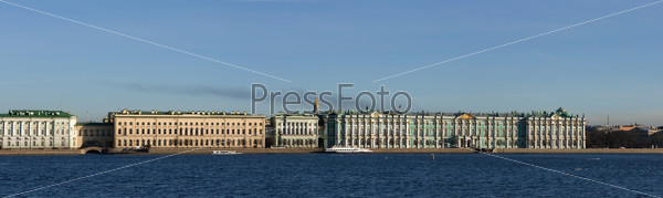 Panorama of The Hermitage Museum in Saint Petersburg
