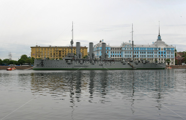 The Aurora is a Russian protected cruiser, currently preserved as a museum ship in St. Petersburg. She became a symbol of the Communist Revolution in Russia.