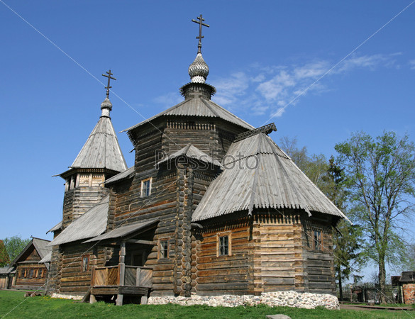 Transfiguration Church from village Kozliatyevo (1756), Museum of Wooden Architecture, Suzdal. Golden Ring, Russia