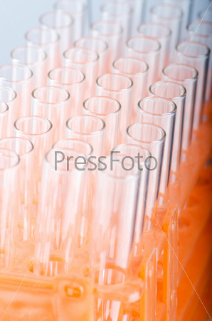 Laboratory concept with glass tubing, stock photo