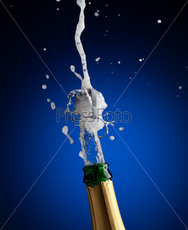 Opening champagne bottle