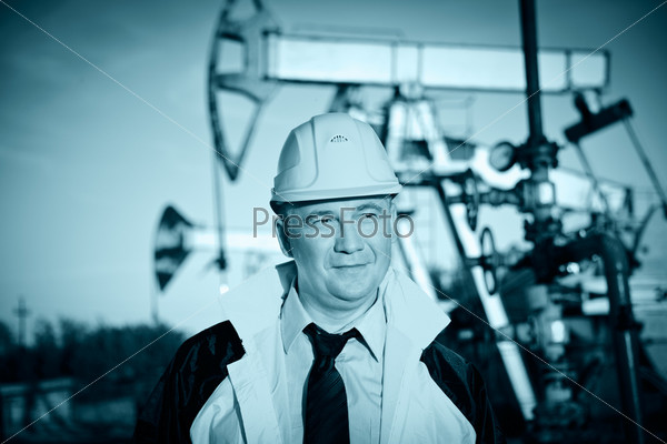 Worker in an Oil field