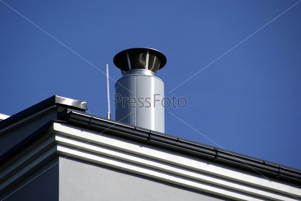 The stream of fresh air acts from a roof, stock photo