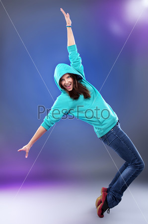 Hip-hop style female dancer