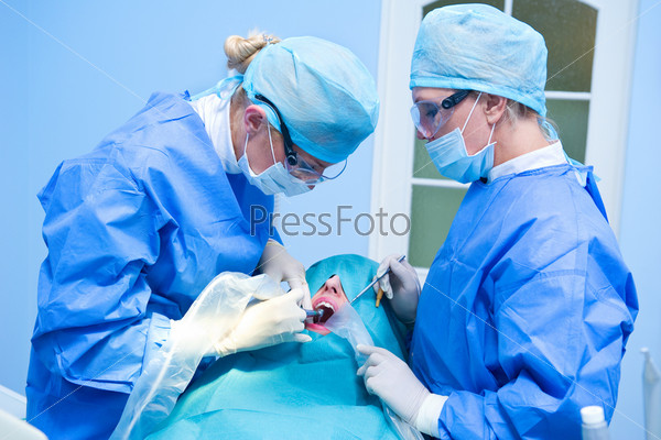 Dental implantation procedure (dental, implant,\
surgery)