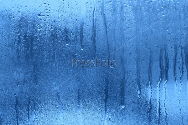 Natural blue water drop background