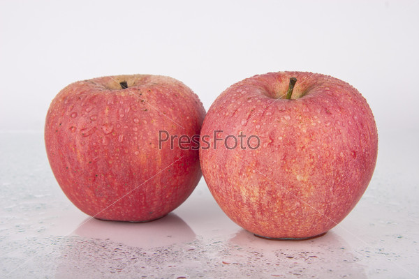Fresh Juicy Apples on white - Fruits Series